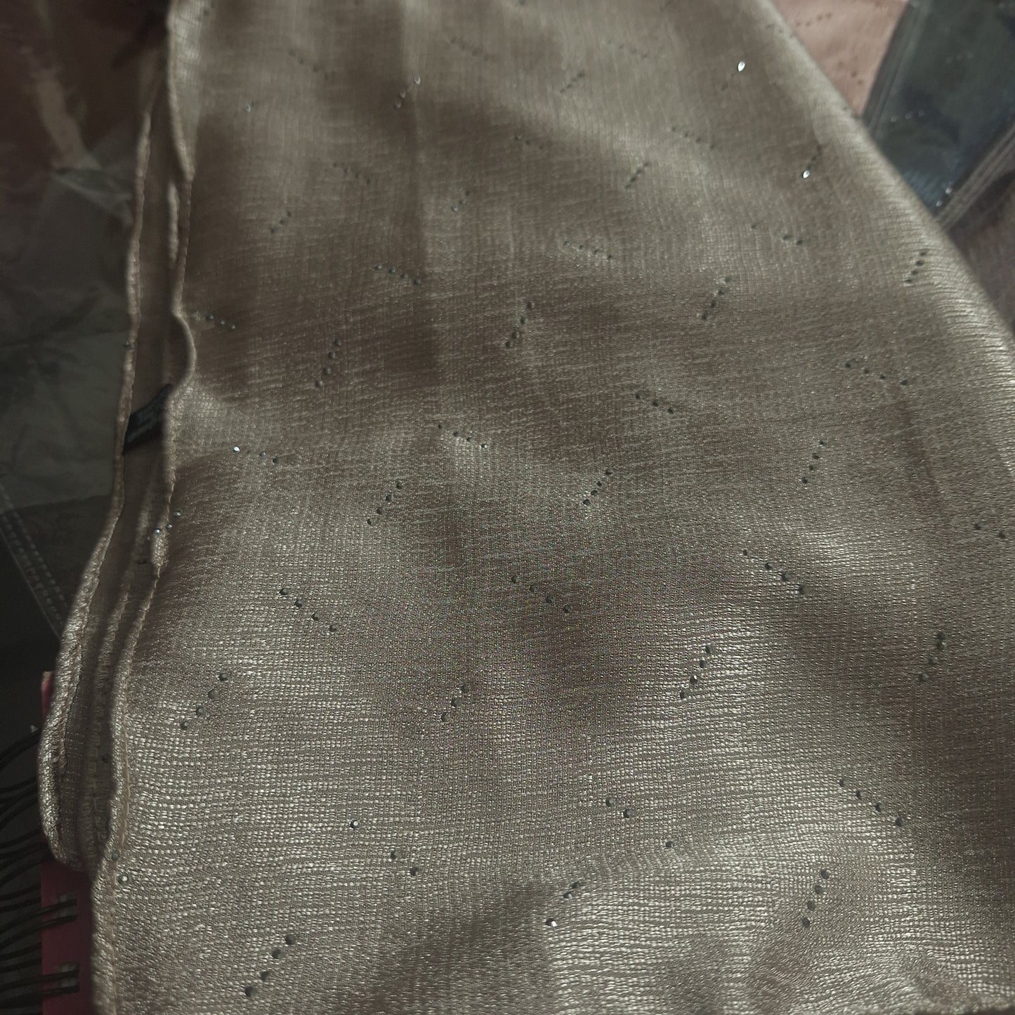 Taupe Shimmer — Chiffon Scarf