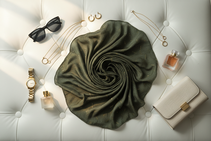 Olive Aura — Chiffon Scarf