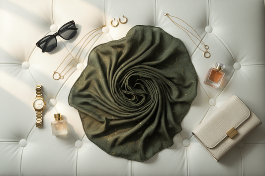 Olive Aura — Chiffon Scarf