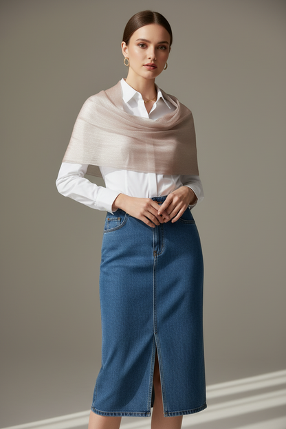 Dusty Mink — Zera Organza Scarf