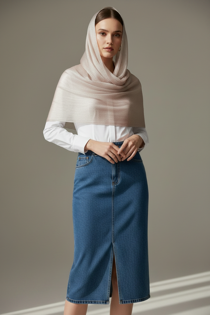 Dusty Mink — Zera Organza Scarf