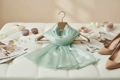 Matcha Pearl — Zera Organza Scarf