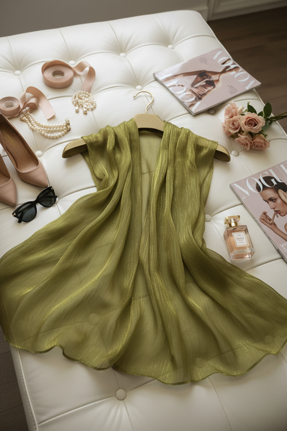 Olive Smoke — Zera Organza Scarf