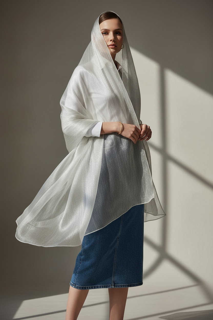 Nude Vanilla — Zera Organza Scarf