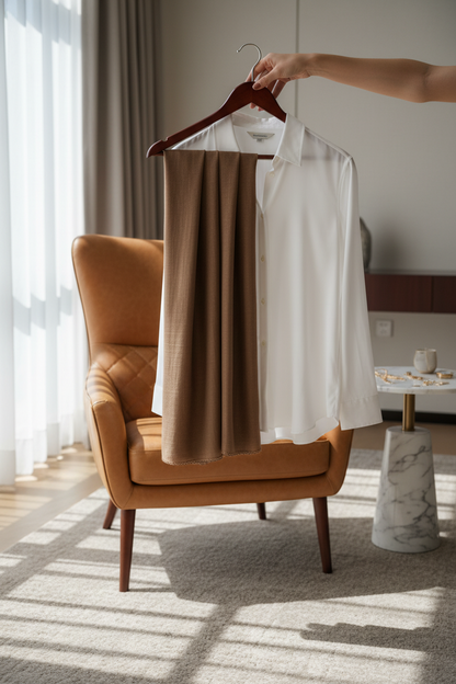Almond Latte — Zera Crochet Cotton Scarf
