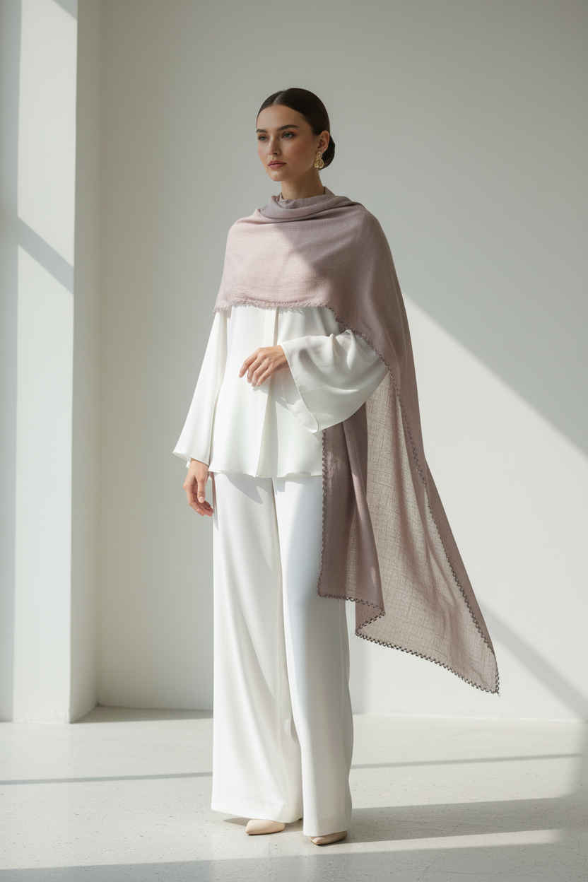 Orchid Whisper — Zera Crochet Cotton Stole