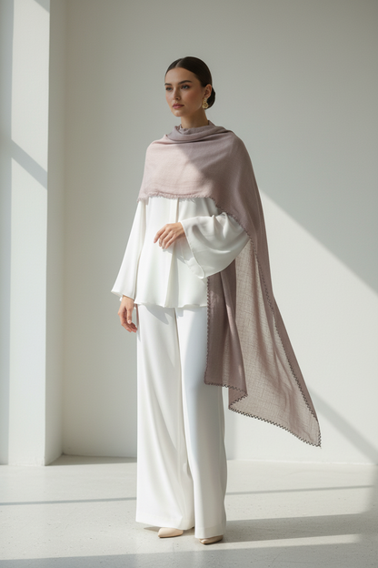 Orchid Whisper — Zera Crochet Cotton Stole