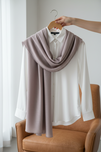 Orchid Whisper — Zera Crochet Cotton Stole