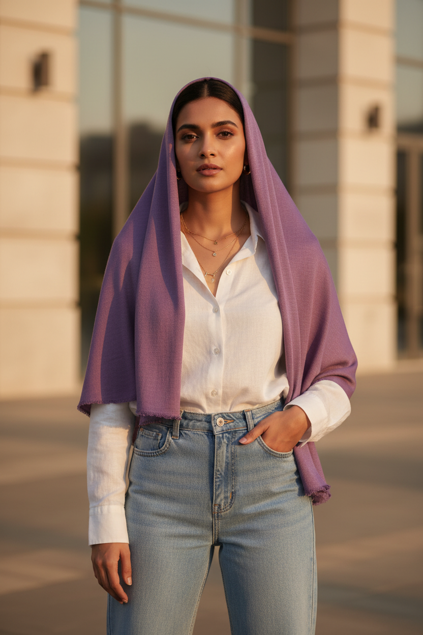Lilac Smoke — MOJA Jersey Scarf