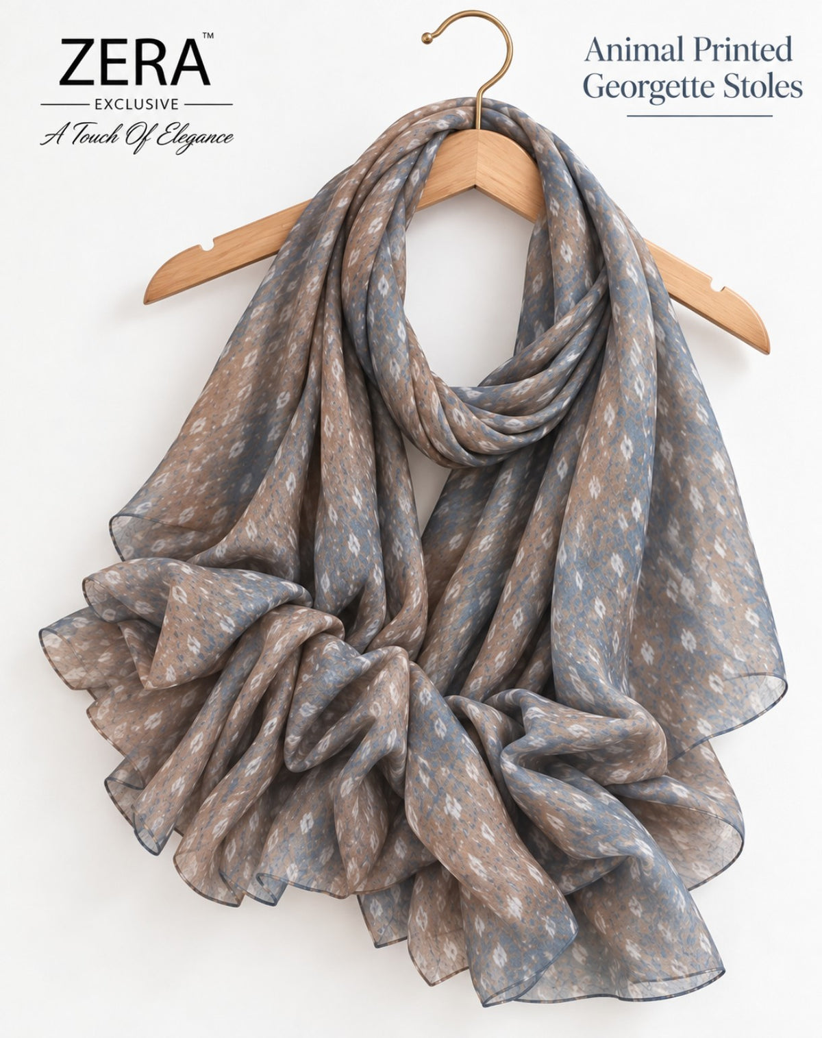 Dusk Leopard Georgette Stole