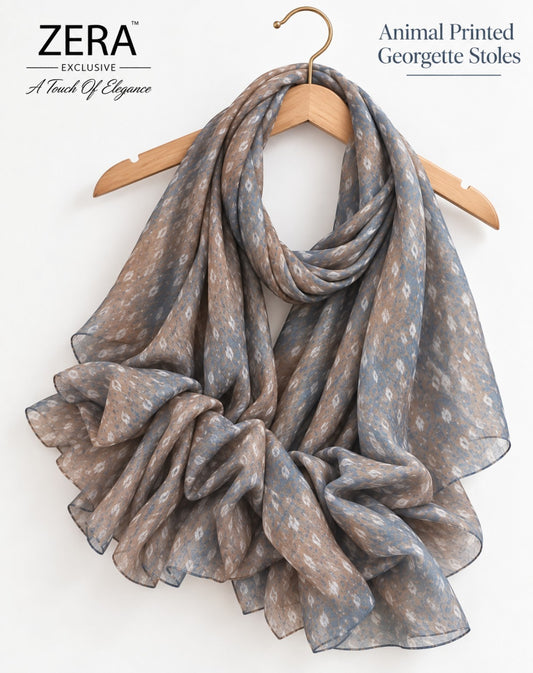 Dusk Leopard Georgette Stole