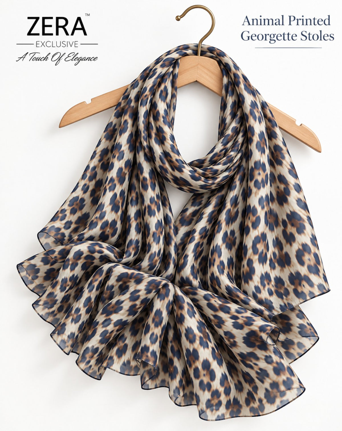 Exotic Leopard Georgette Stole