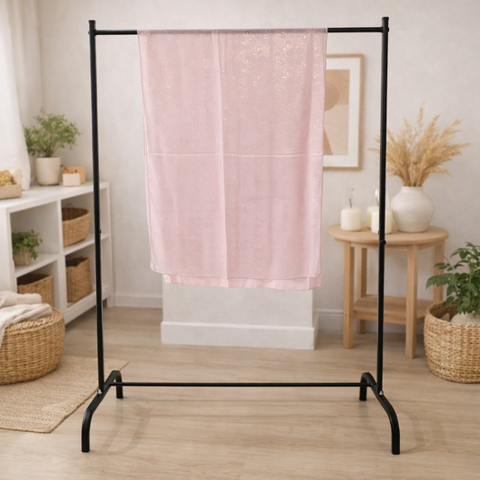 Soft Blush Serenity — Chiffon Shimmer Print Scarf