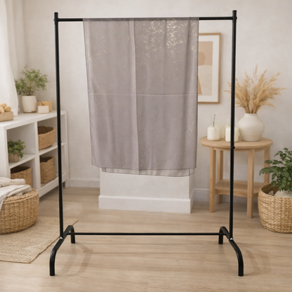 Taupe Serenity — Chiffon Shimmer Print Scarf