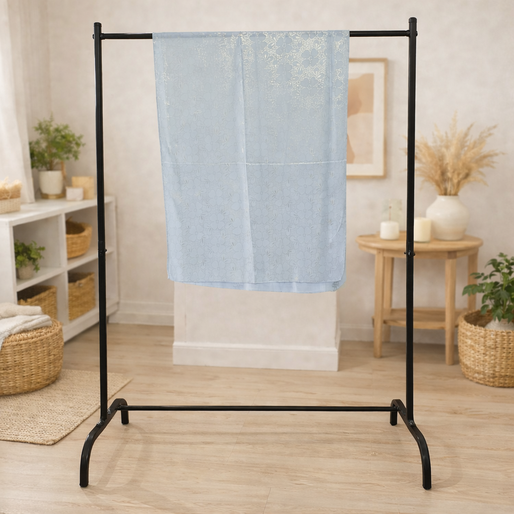 Powder Blue Serenity — Chiffon Shimmer Print Scarf