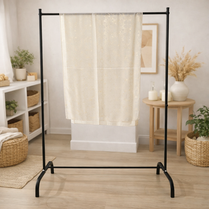 Champagne Serenity — Chiffon Shimmer Print Scarf