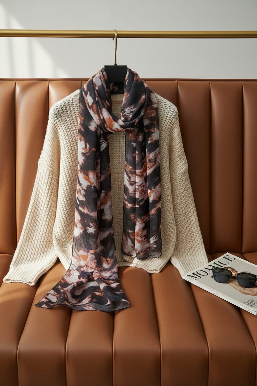 Mocha Noir - Modal Cotton Scarf