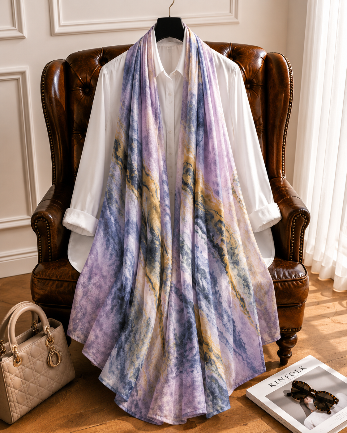Midnight Mist - Modal Cotton Scarf