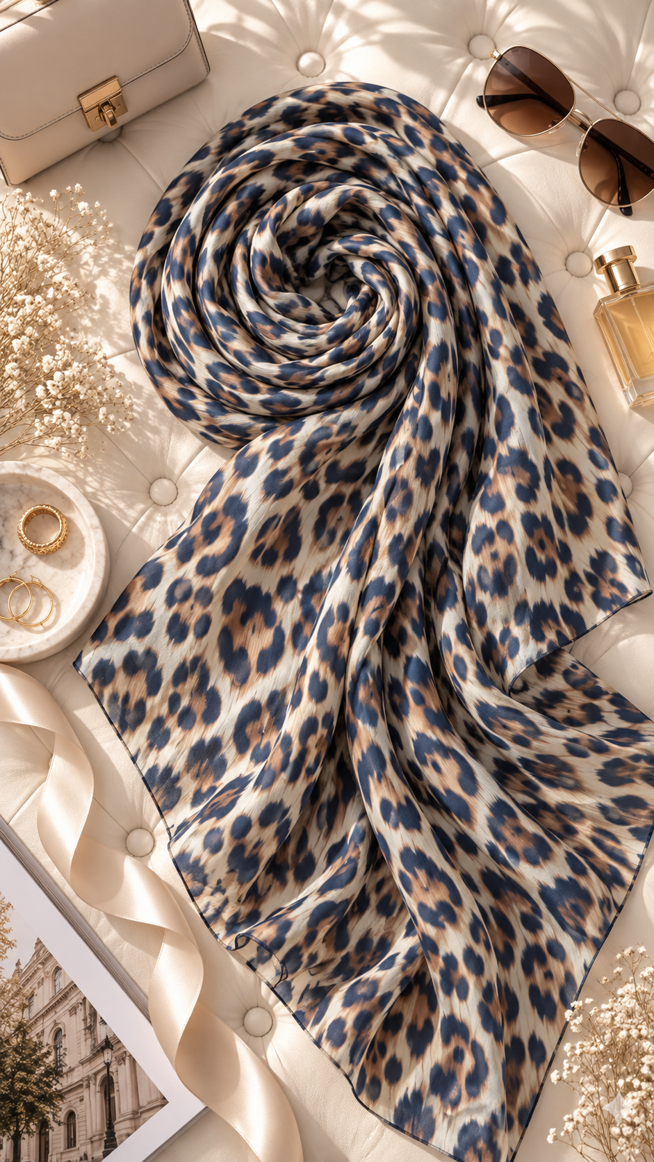 Exotic Leopard Georgette Stole — Original Product Image