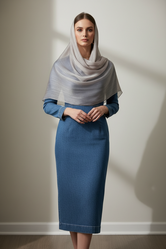 Misty Nude — Zera Organza Scarf