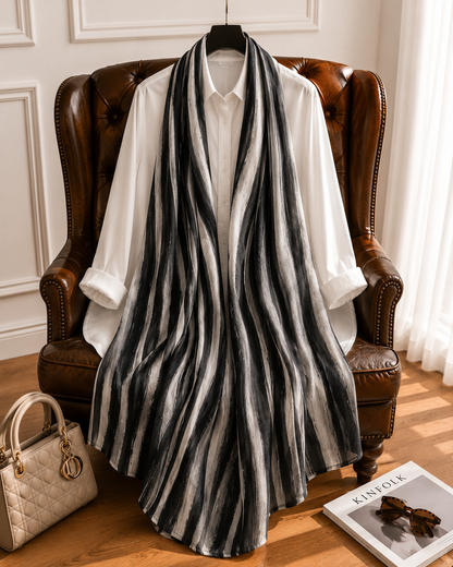 Ash Stripe - Modal Cotton Scarf