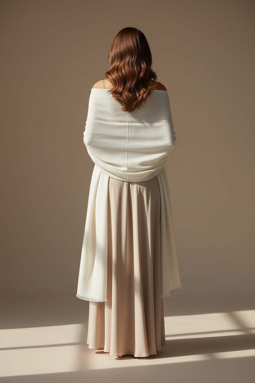 Ivory Whisper — Modal Silk Soft Drape Stole