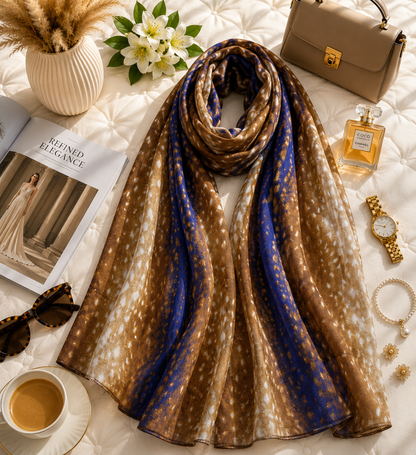 Cobalt Ember - Modal Cotton Scarf