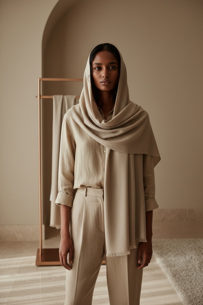 Sand Whisper — Modal Silk Soft Drape Stole