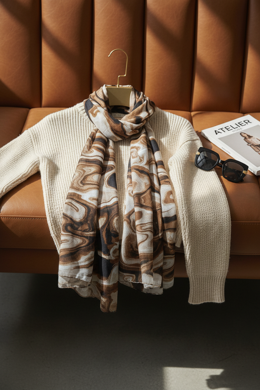Carmel Stone - Modal Cotton Scarf