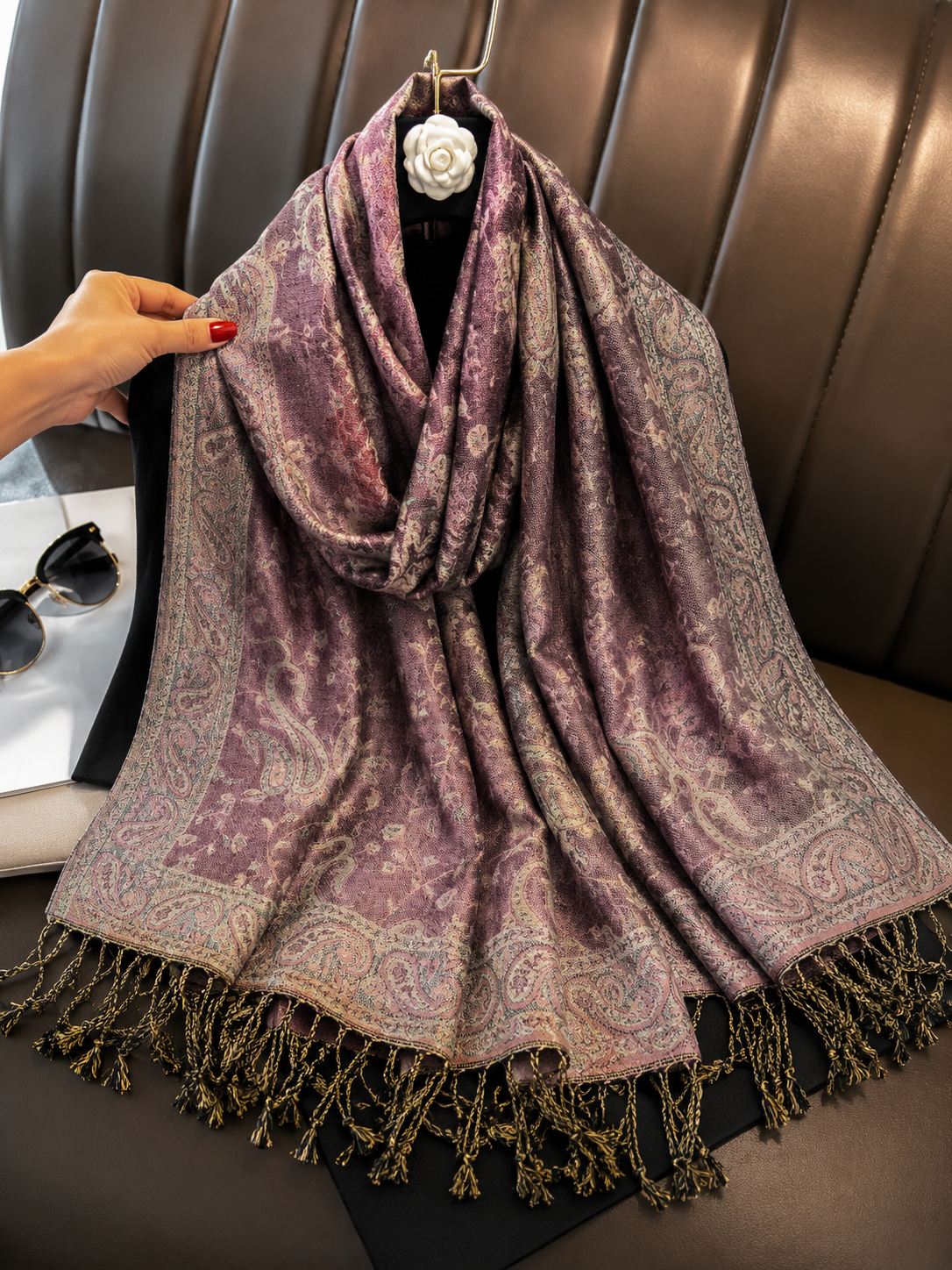 Mauve Heritage - Premium Pashmina Stole