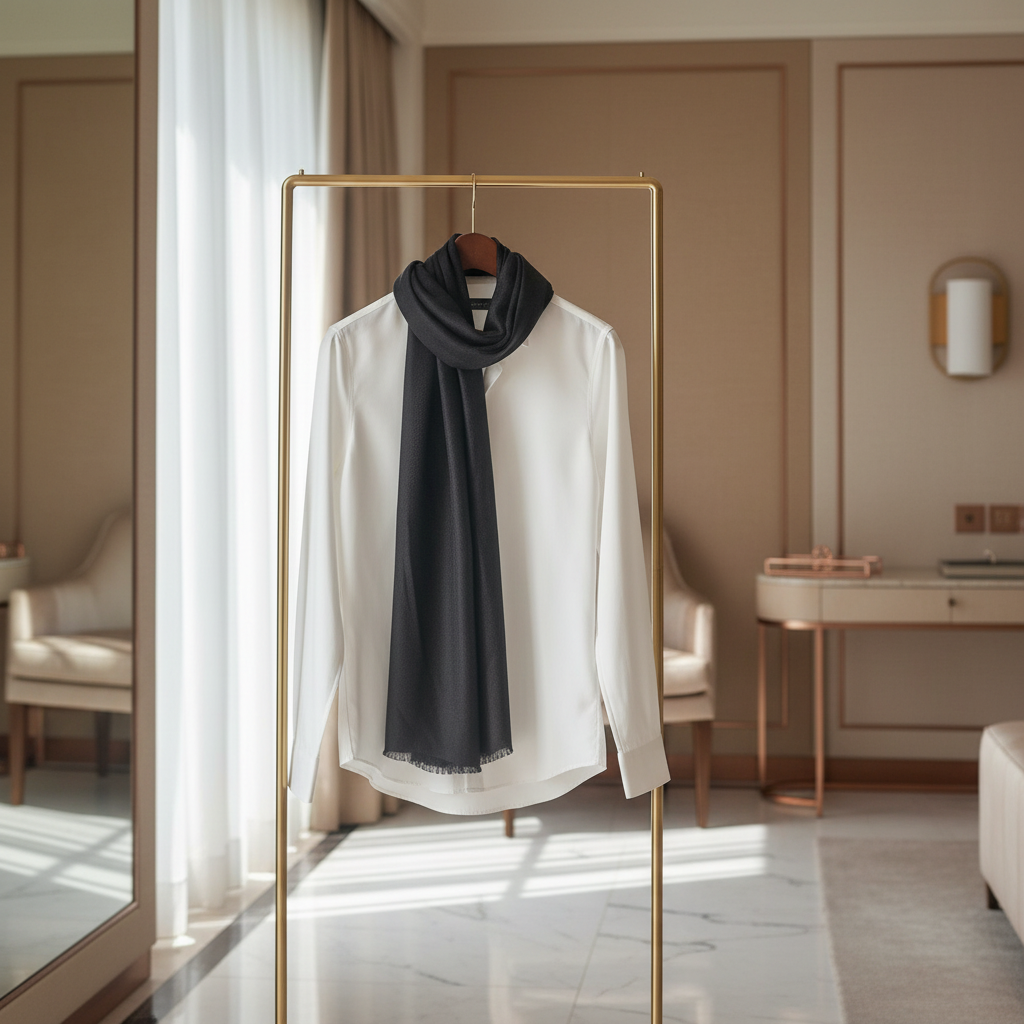 Noir Veil — Modal Silk Soft Drape Stole