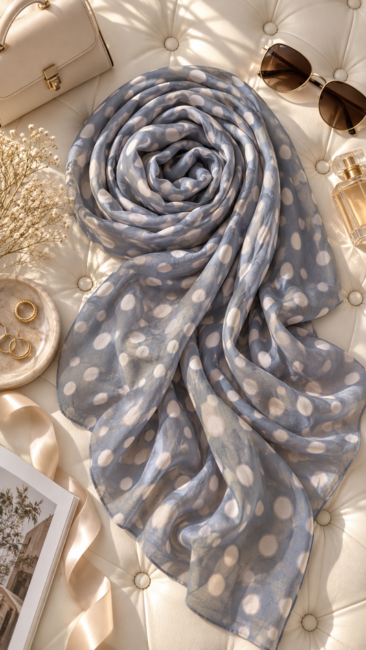 Arctic Leopard Georgette Stole — Original Product Image
