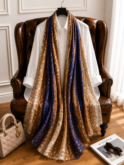 Cobalt Ember - Modal Cotton Scarf