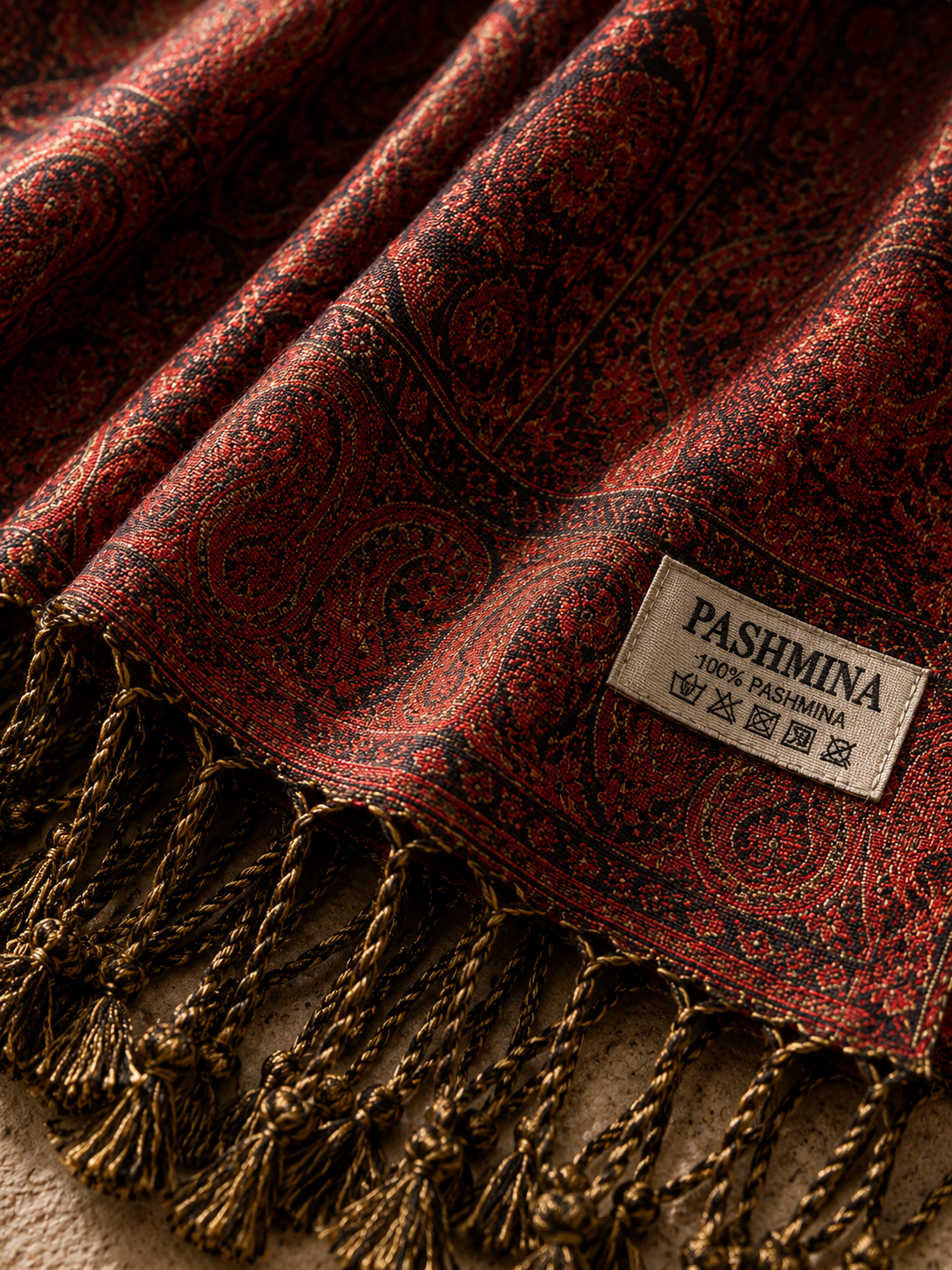 Crimson Heritage - Premium Pashmina Stole