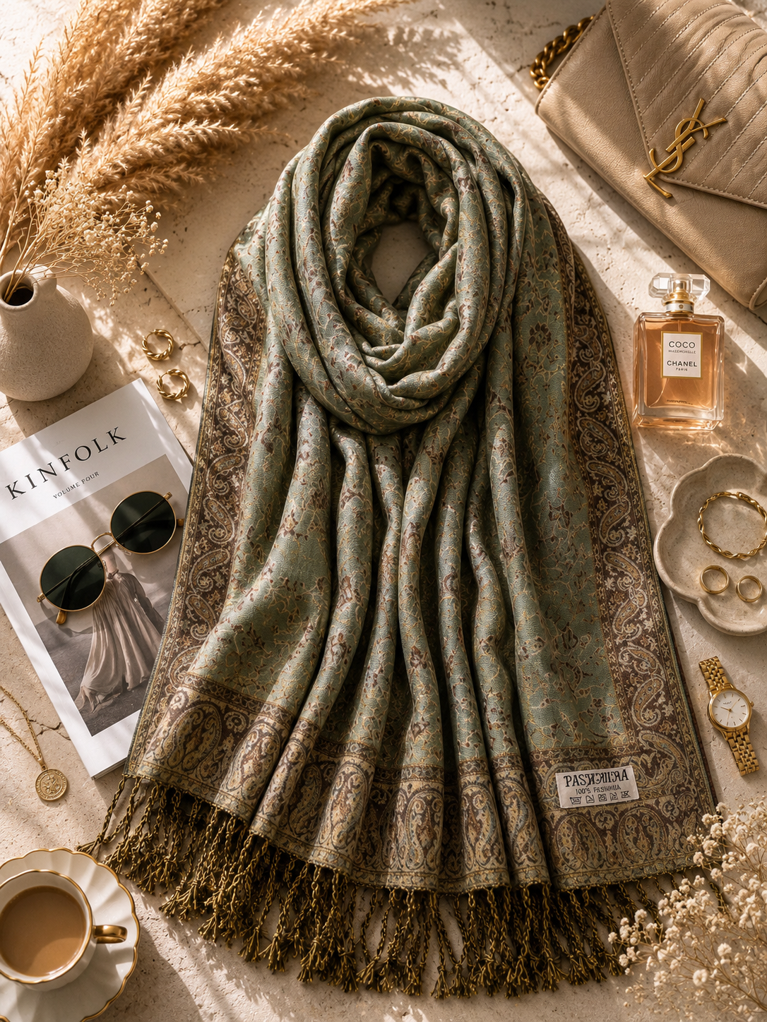 Celadon Herritage - Premium Pashmina Stole