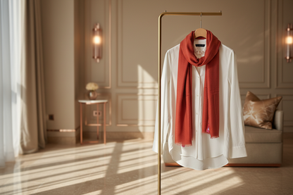 Autumn Flame — Modal Silk Soft Drape Stole