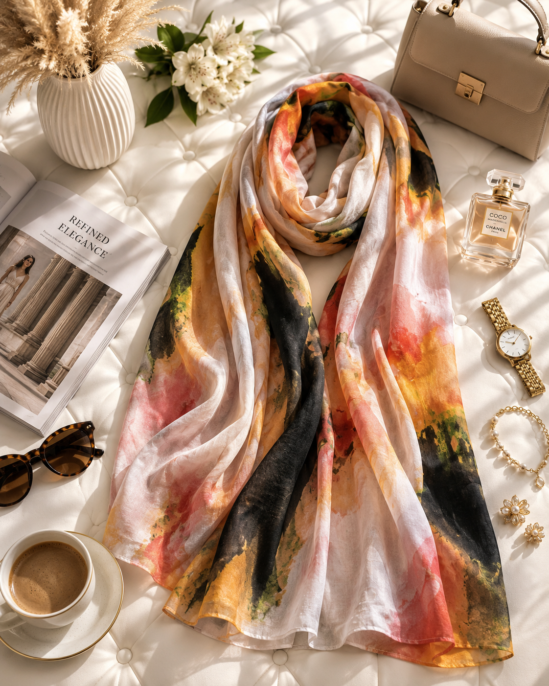 Sunset Ember Modal Cotton Scarf