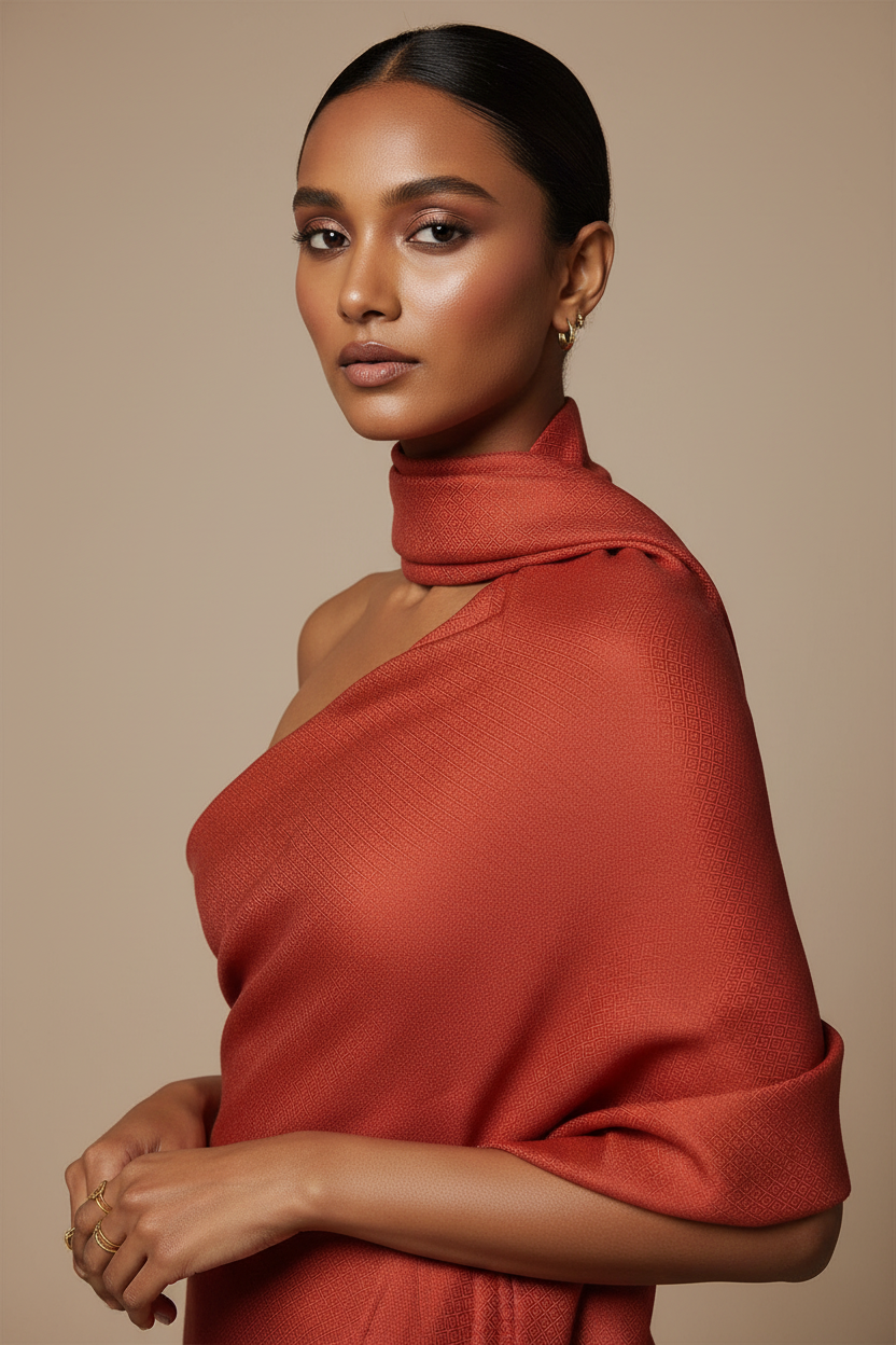 Autumn Flame — Modal Silk Soft Drape Stole