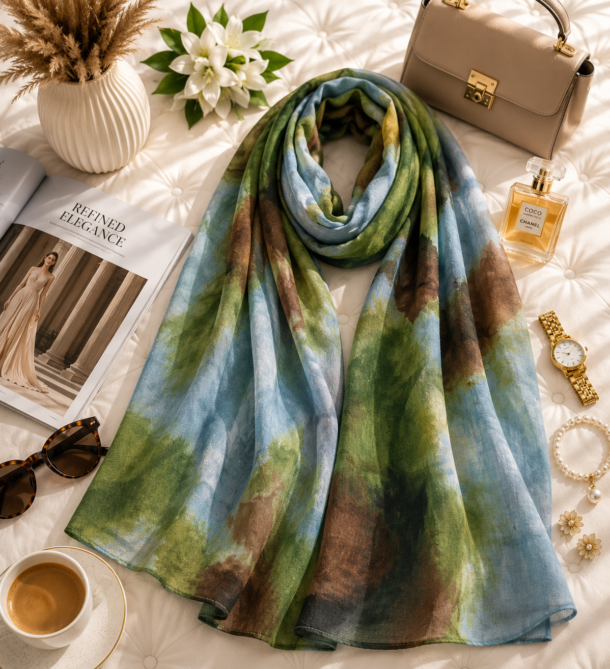 Olive Dawn - Modal Cotton Scarf