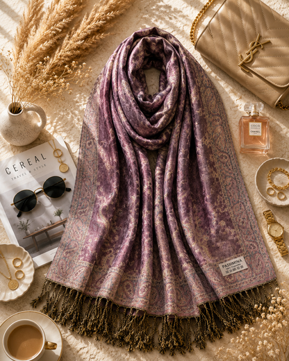 Mauve Heritage - Premium Pashmina Stole