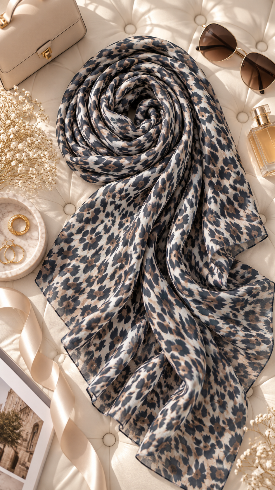 Sauvage Leopard Georgette Stole — Original Product Image