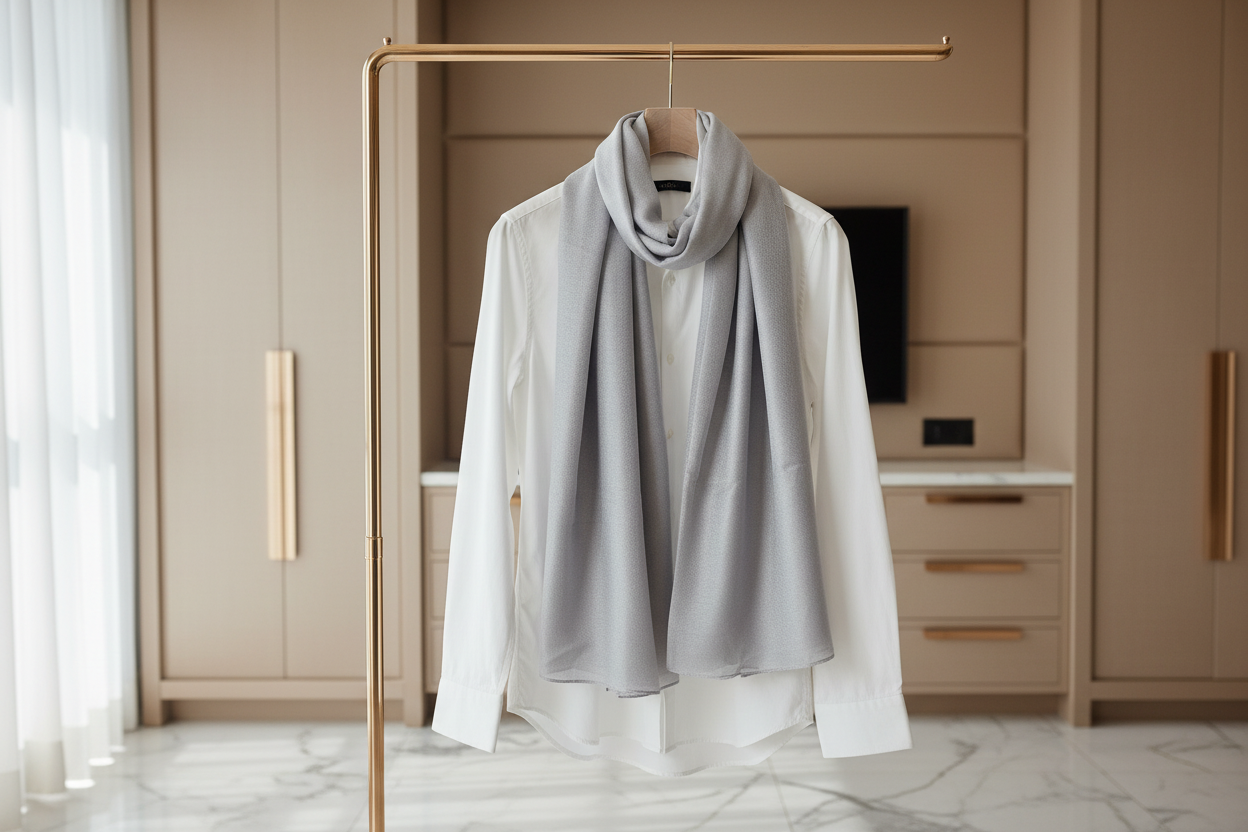 Silver Haze — Modal Silk Soft Drape Stole