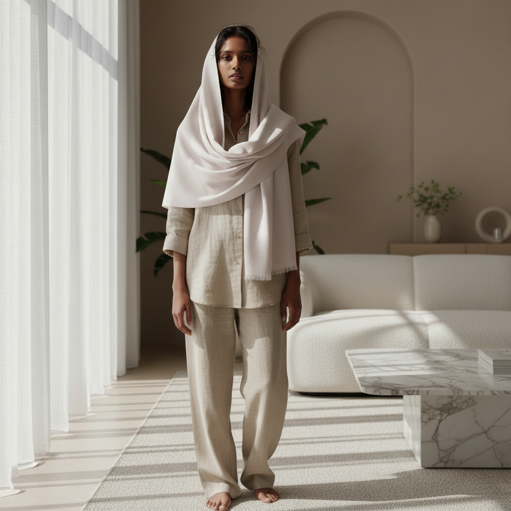 Blush Veil — Modal Silk Soft Drape Stole