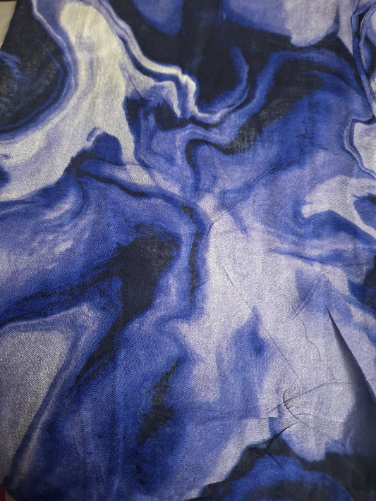 Sapphire Tide - Modal Cotton Scarf