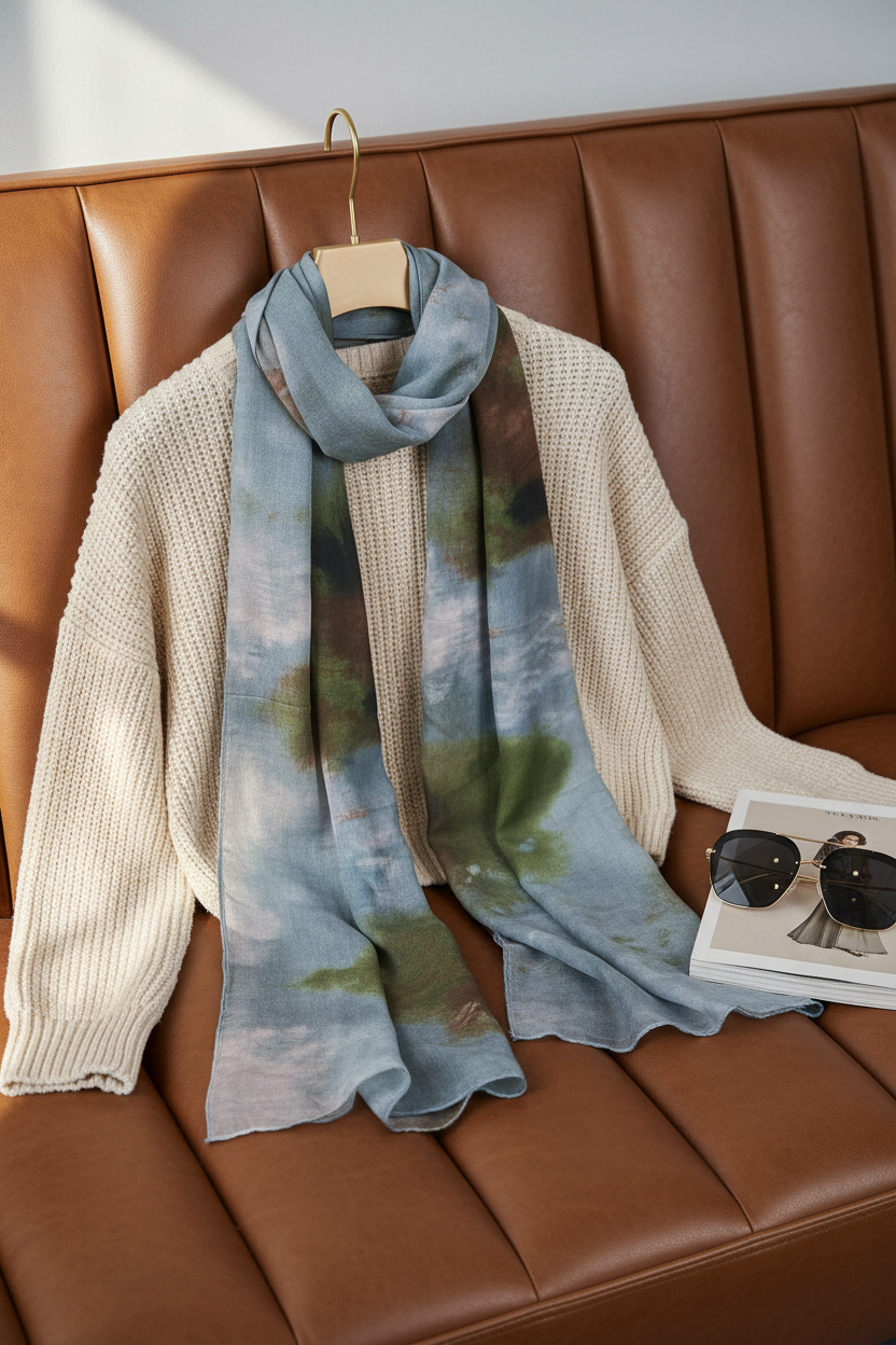 Olive Dawn - Modal Cotton Scarf