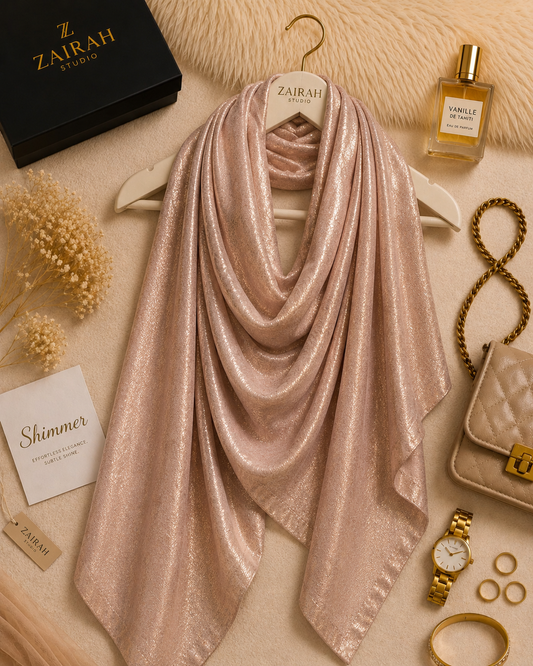 Blush Candy — Madam Polo Velvet Shimmer Scarf