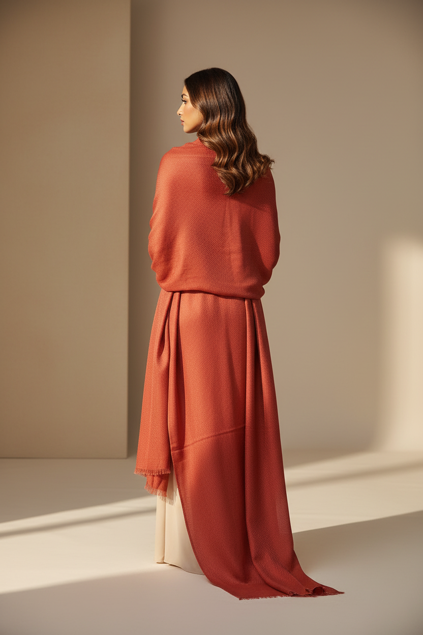 Autumn Flame — Modal Silk Soft Drape Stole