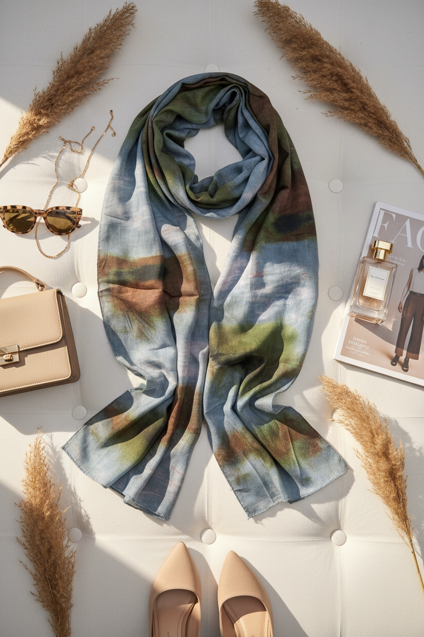Olive Dawn - Modal Cotton Scarf