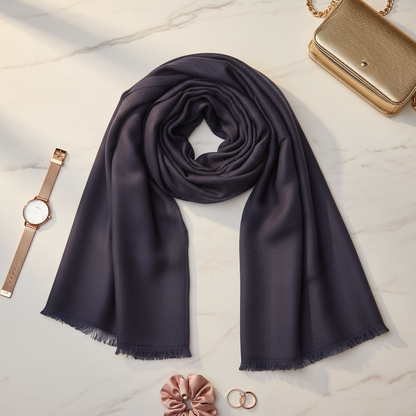 Midnight Muse —Modal Silk Soft Drape Stole