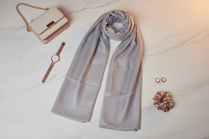 Silver Haze — Modal Silk Soft Drape Stole